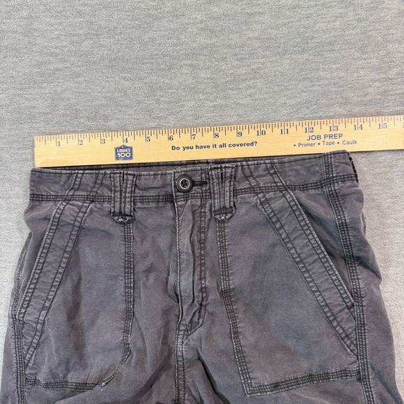 American Eagle Pants Women 2 Baggy Jogger Grey High Rise Cargo Multi Pocket Y2K - Picture 5 of 11